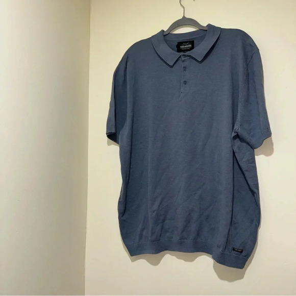 Men’s Threadbare Brand  NWT Casual Blue Cotton Plus Size Polo Shirt Size XXL NEW - Picture 3 of 15